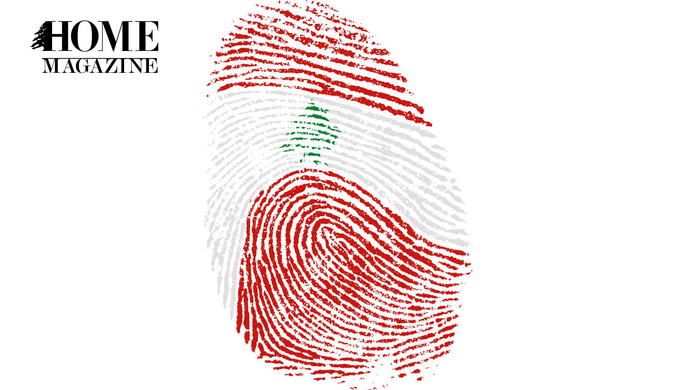Lebanese flag fingerprint