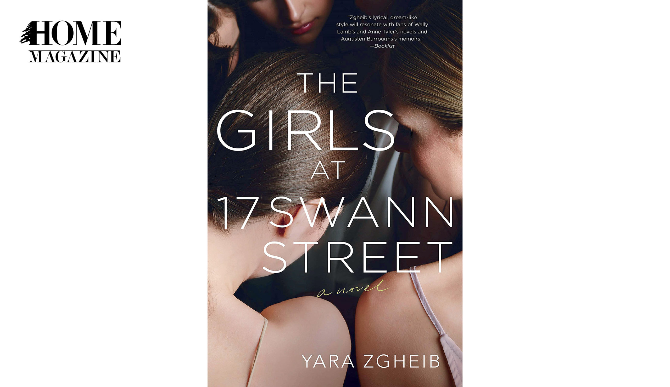 Booked cover titled The Girls at 17 Swann Street with background image of 2 girls