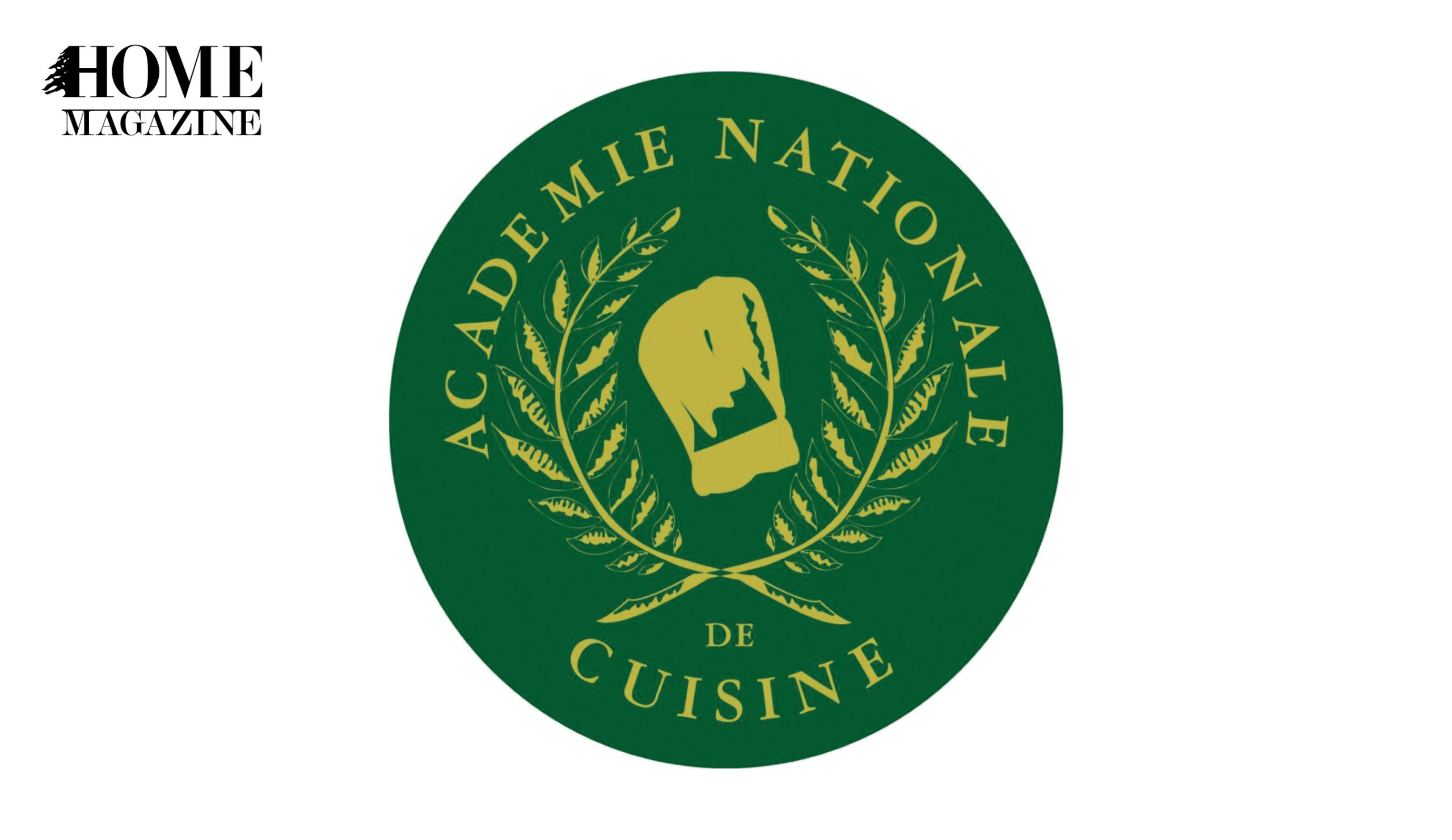 Green circled logo with text Academie National de Cuisine