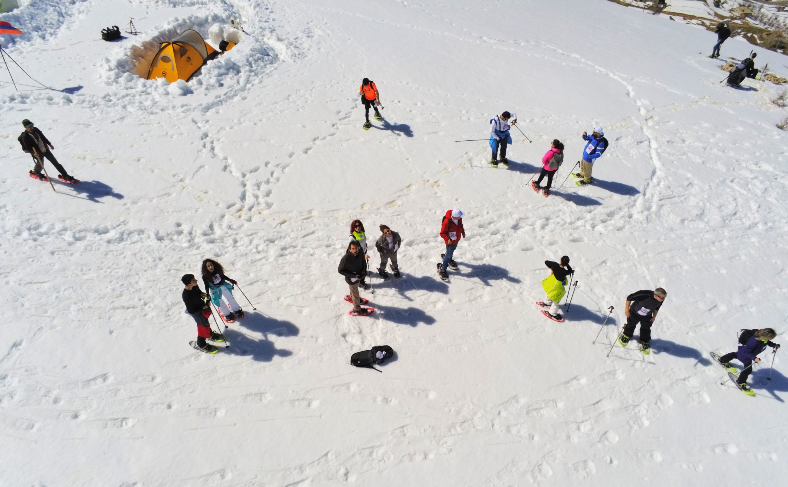 Group of people on snow